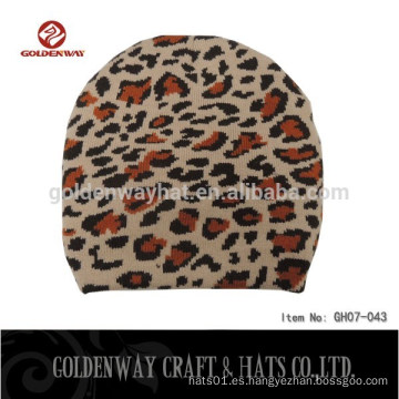 Nuevo estilo Leopardo impreso invierno caliente sombreros